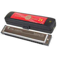 TOMBO通宝6621 21孔复音口琴 初学成人儿童 学校演奏练习 A#调