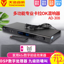 天逸AD-308 专业数字卡拉OK机家用数字效果器前级处理器混响器OK机KTV效果器光纤同轴 AD-308效果器一台