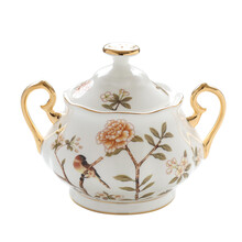 安娜16点英式下午茶具骨瓷咖啡杯欧式小奢华小精致ins风套装家用 糖罐（全金） 伯特鸟