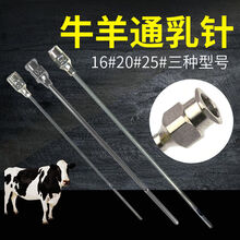 流慧 兽用器械养牛养羊用品牛羊用16#20#25#通乳针16号20号25号通奶针 10根 20号通乳针(20*80)