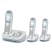 松下数字无绳电话机子母机办公家用固定电话座机单机双机一拖一 轻微瑕疵 介意勿拍 6321三机【白色豪华版-带答录】