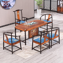 木司令 红木家具非洲花梨（学名:刺猬紫檀）全实木茶桌椅组合家用功夫茶台新中式简约茶几办公室禅意泡茶桌 预付款/补差价（单拍不发货,请联系客服哦）