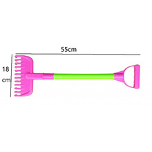 儿童沙滩玩具大号挖雪铲 铁锹铁铲子玩沙子工具塑料铲子园艺64cm 耙子一个