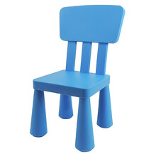 儿童可拆儿童学习桌/小餐桌塑料桌饭桌写字桌 长方形儿童桌子 阿木童靠背椅-蓝色 阿木童