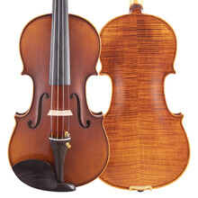 青歌 乐器QV204手工实木虎纹花纹演奏晋级考级儿童练习考级小提琴 QV204 小提琴3/4 身高140cm以上