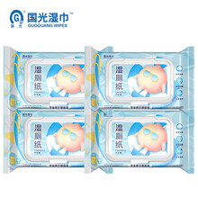 国光湿厕巾 温和杀菌 擦除99%细菌 如厕私处清洁可冲湿巾 家庭装（40片装*4包）
