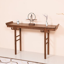 慢象红木家具非洲鸡翅木（学名：非洲崖豆木）实木条案中式玄关桌中堂条桌置物神台供桌供台翘头案香案端景台 长148*宽40*高88cm