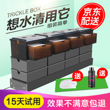 鱼缸过滤器设备滴流盒鱼缸上置过滤器抽屉式滴流盒水族箱上部过滤槽玩家宝贝上虑盒滴流槽三合一鱼缸过滤盒  12盒滴流过滤+6升培菌环