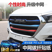 适用捷途X90中网改装全新捷途X90装饰中网改色膜三色条贴纸 中网【三色贴纸】