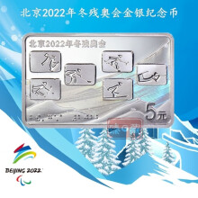 臻藏 北京2022年冬残奥会金银纪念币 冬残奥会金银币 15克长方形银币