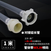欧式6分滚筒洗衣机进水管加长加接延长管 内外丝适用于西门子三星 1米【加接延长管】