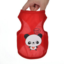 夏天小狗狗衣服小型犬泰迪比熊薄款猫咪幼犬宠物背心夏装春秋装 【薄款】背心*熊猫 XS