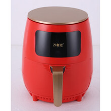 空气炸锅 智能家用烘焙无油烟4.5L大容量炸锅机 多功能触屏定时 大功率不粘锅低脂薯条机VIBILI 红色 空气炸锅