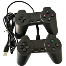 适用于小米电视华为联想电脑游戏手柄一拖二双人电脑usb任天堂红白机FC拳皇街机USB手柄 手柄一对(不带摇杆)