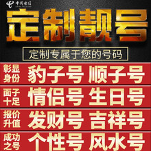 电信 手机靓号电话号码靓号卡aaaa全国通用本地定制4g无限手机号豹子号卡吉祥号情侣号定制咨询客服 六连号定制1000