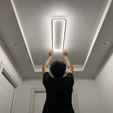 超莱威过道灯走廊灯长方形吸顶灯简约现代LED灯新款网红创意楼梯衣帽间灯家用长条入户玄关灯北欧阳台灯具 白色40cm-白光