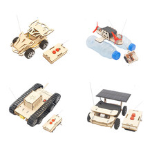 2021新款科学物理实验套装小学生手工diy制作器材料stem儿童科技发明玩具 的遥控系列 车~船  4件套 ：ppt课件+视频