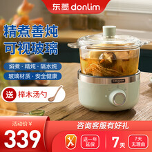 东菱（Donlim）养生锅电炖煮锅火锅家用多功能小型煲炖汤隔水燕窝炖盅电炖锅电炖盅煲汤锅 薄荷绿