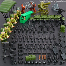 军事人仔警察军人小人拼装积木二战兵人儿童男孩我的世界玩具 浅灰色 激战太平羊6款