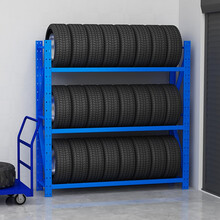 洛克菲勒汽车轮胎展示架仓储货架汽车用品4S店轮胎展示架中型加厚200*60*200三层内径56