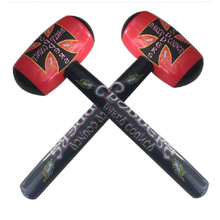 狼牙棒充气大锤充气锤子狼牙棒吹气玩具狼牙锤大刀斧子舞台表演户外活动儿童道具 全充十字锤 单个 充气后约85cm