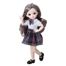 泰格睿益贝恩小公主JK校园服6分人偶儿童礼品玩具31cm12寸女孩BJD洋娃娃  30厘米 恩琪公主(JK校园系列)