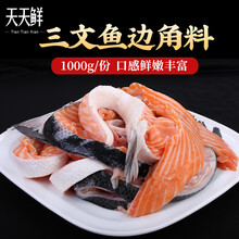 【核酸已检测】皇丞名肴 三文鱼边角料 冷冻生鲜水产辅料烧烤猫狗粮 适合煎烤 营养丰富【三文鱼边角料-1000g】