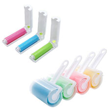 酷思达可水洗衣物除尘滚筒粘毛器便携式衣服除毛除尘器静电刷去毛滚毛器 粘毛器【大黄+小红】【各1个】