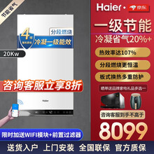 海尔（Haier）冷凝壁挂炉天然气燃气采暖炉一级能效节能省气锅炉板换式家用 一级节能20Kw(50-120平方)