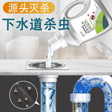 皎洁厕所下水道蛾蠓杀虫剂卫生间杀小黑飞除虫神器家用潮虫防驱蛾蚋药 下水道杀虫1瓶