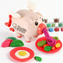 木丁丁 彩泥橡皮泥超轻粘土模具儿童手工DIY1-3-6男孩女孩玩具小飞猪面条机黏土过家家厨房彩泥玩具 面条机玩具