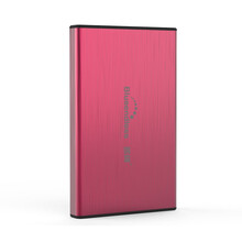 蓝硕 移动硬盘盒2.5英寸 笔记本外接盒子 Type-C金属USB3.0高速固态机械SSD盒SATA U23T  Micro-B接口-红色+2.5寸软包