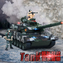 冠今2.4G对战遥控坦克车可发射军事模型履带式遥控车