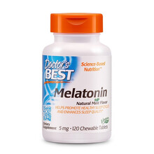Doctor's Best多特倍斯 褪黑素咀嚼片5mg*120粒 美国进口 红色