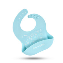 【清仓】酷米绨宝宝吃饭围兜婴儿防水围嘴食饭兜硅胶超软防脏神器 樱花粉