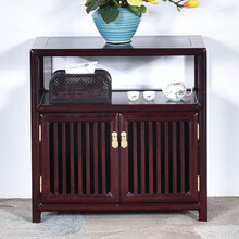 艺铭天下红木家具血檀（学名：染料紫檀）餐边柜实木新中式餐厅备餐柜茶室边柜茶叶柜储物柜收纳柜茶水柜 茶水柜：长66*宽35*高67cm