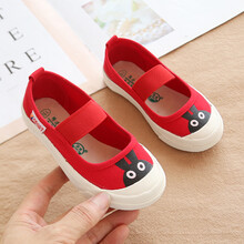 【特价捡漏】新品青岛环球女童鞋帆布鞋儿童小白鞋男休闲鞋幼儿园体操鞋女孩舞蹈鞋支持新疆棉 红色 190码内长18.5厘米