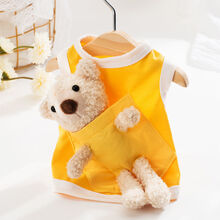 【当天发货】夏天薄款小狗狗衣服泰迪猫咪宠物的小型幼犬比熊柯基博美夏季背心 口袋熊背心 M(建议体重5-8斤)