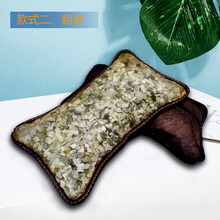 老粗布凉席全棉纯棉空调席 玉石枕头助睡眠颈椎护理按摩玉石颗粒枕夏凉降温枕垫枕帘枕巾 款式二、粗砂