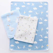 婴儿隔尿垫防水可洗透气床垫成人姨妈垫老人护理垫 男宝图案随机 90*120一条装