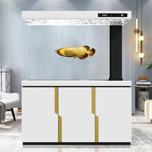 汉霸鱼缸水族箱超白玻璃生态底滤客厅屏风落地家用智能鱼缸 靠墙1.2米长*40cm宽*153cm高