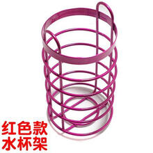 适用于摩托车电动车保险杠工具箱水杯架茶杯架水杯网茶杯框摩托车配件 红色款水杯架(配两个卡扣)