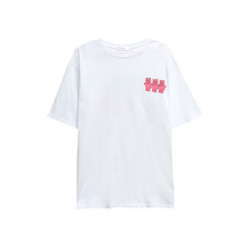 敏潮格伦孕妇夏装薄款外穿中长款时尚潮妈上衣T恤+孕妇运动裤两件套装 白色【单件上衣】 M