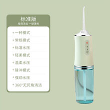 欧曼丽莎 电动冲牙器水牙线家用洗牙器便携式智能冲牙器牙齿口腔清洁密浪 豪华款绿色【一个喷头2模式】