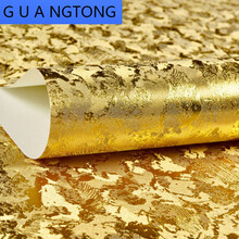 金色金黄色银色ktv酒店卧室客厅工程拉丝天花板吊顶 S46 金箔云朵 仅墙纸