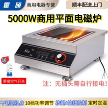 霍硕 商用电磁炉5000w大功率平面爆炒炉3500W凹面220V不锈钢电磁灶电炒炉炒菜炉食堂足瓦汤炉 5.0KW平面炉（无插头需接电）