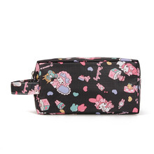 日系可爱学生防疫包防水应急收纳卡通大容量环保化妆包便携洗漱包 黑色百变
