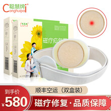 聪慧牌磁疗疝气带成人型脐疝带脐疝袋腹壁疝刀口疝切口疝凸肚脐疝气带 疗程装【2套带子+6个磁疗包+赠2个辅助包】