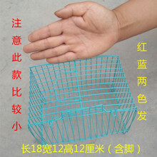 鹿凌青 小兔子笼子手提铁丝小兔笼小兔笼松鼠笼小鸟笼鸽子笼荷兰猪运输笼 特小号18*12*12
