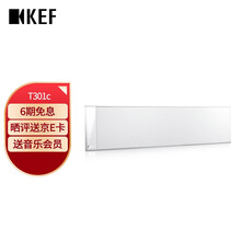 KEF T301c 超薄家庭影院音箱 HiFi中置扬声器 时尚卫星影院音响系统 白色 一只